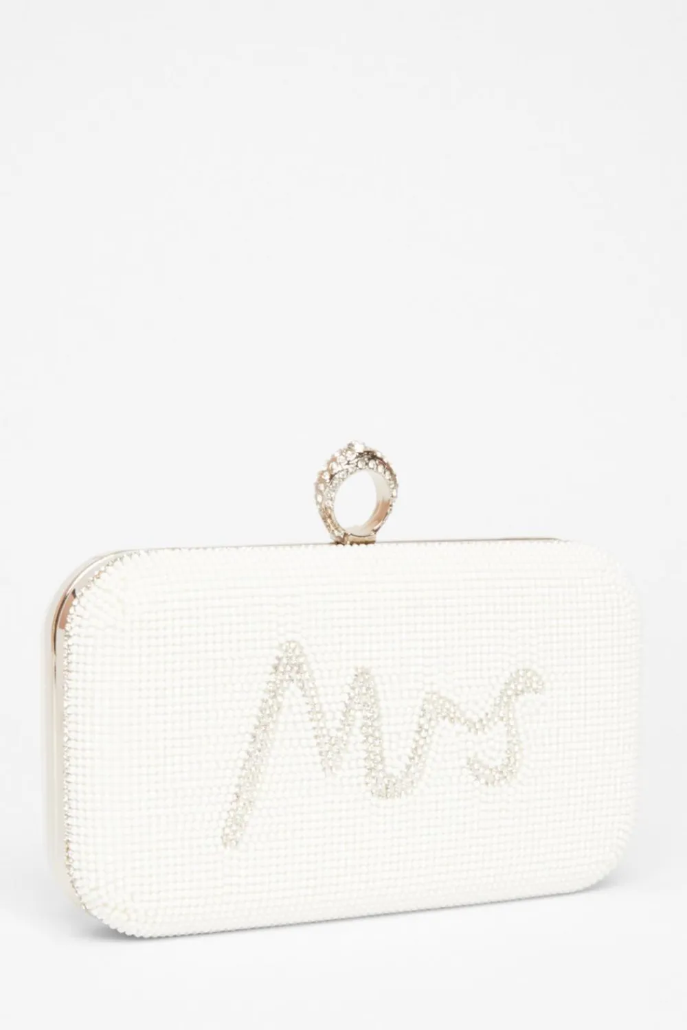 Quiz Wedding Accessories|Bride To Be>Bridal Silver Pearl Box Bag