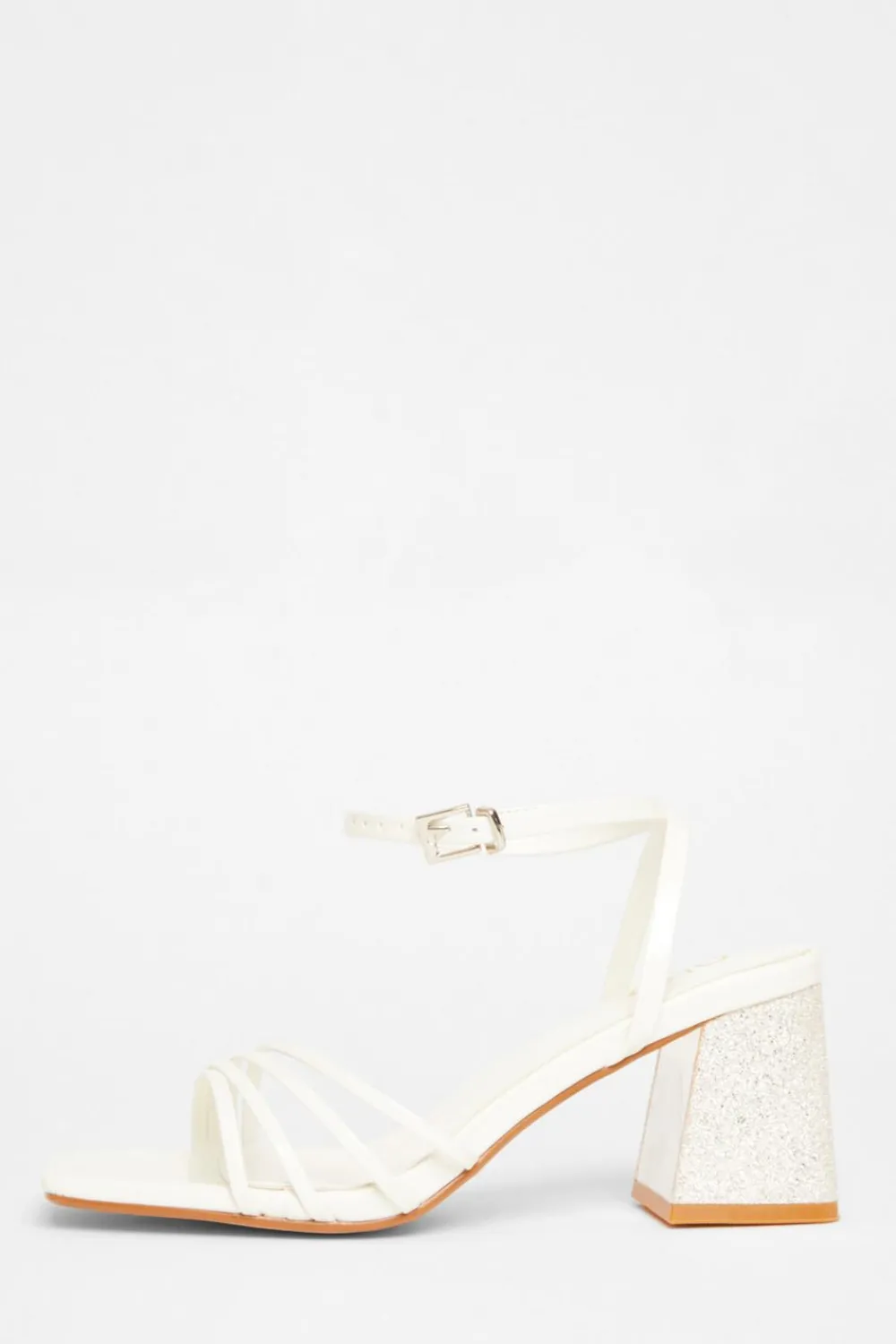 Quiz Shoe & Bag Sets|Sandals>Bridal White Block Heel Sandals