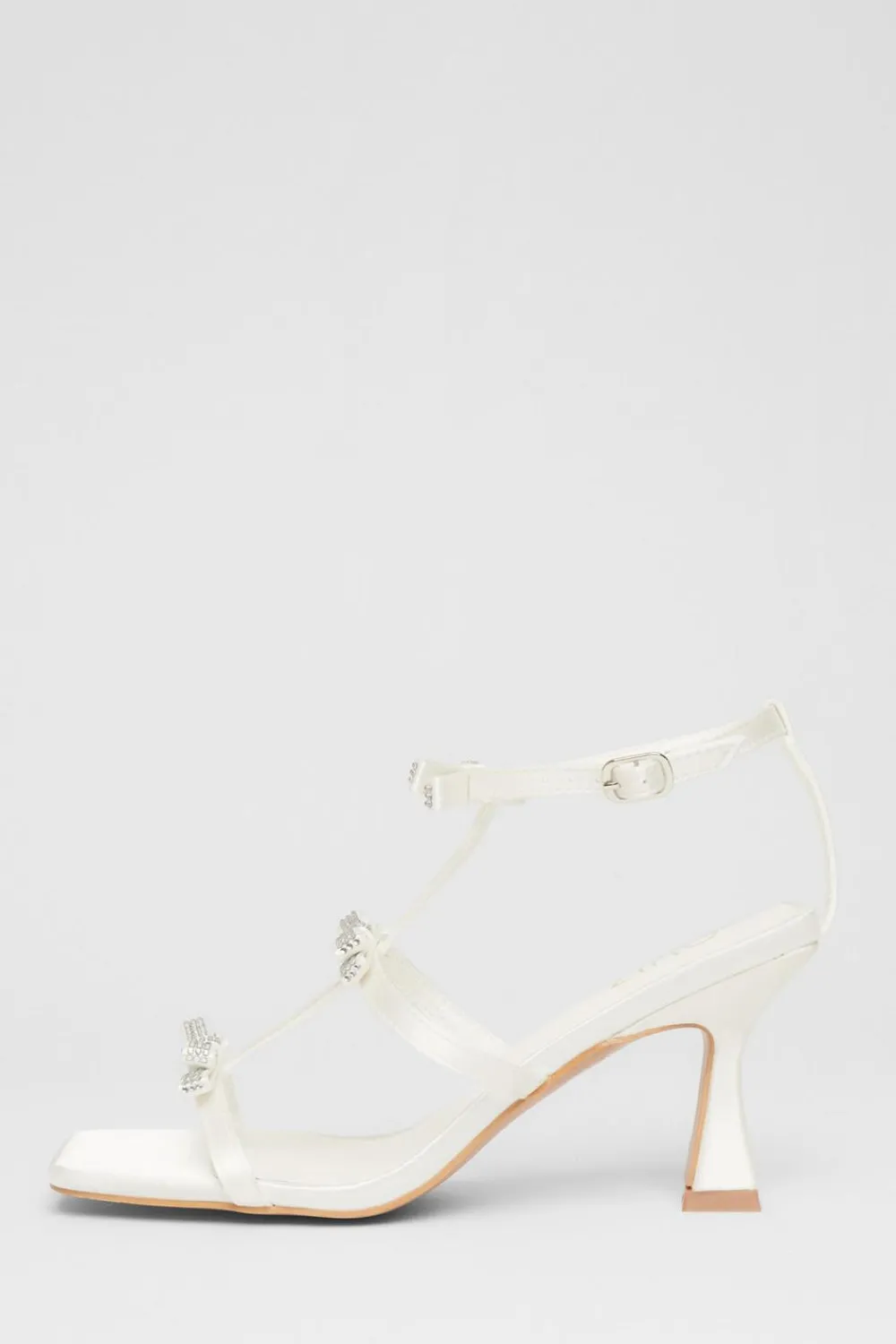 Quiz Heels|Bridal Shoes>Bridal White Diamante Bow Heels