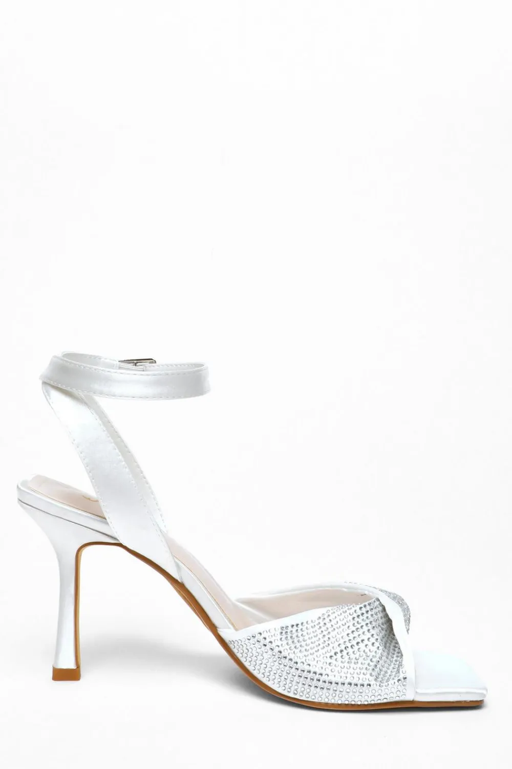 Quiz Sandals|Occasion Shoes>Bridal Diamante Twist Heeled Sandals