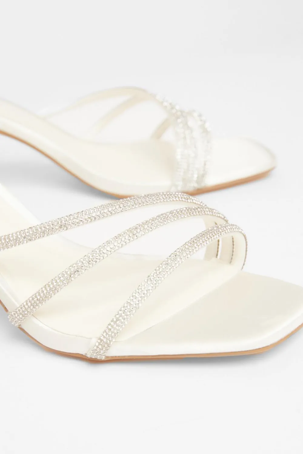 Quiz Occasion Shoes|Heels>Bridal White Embellished Heels