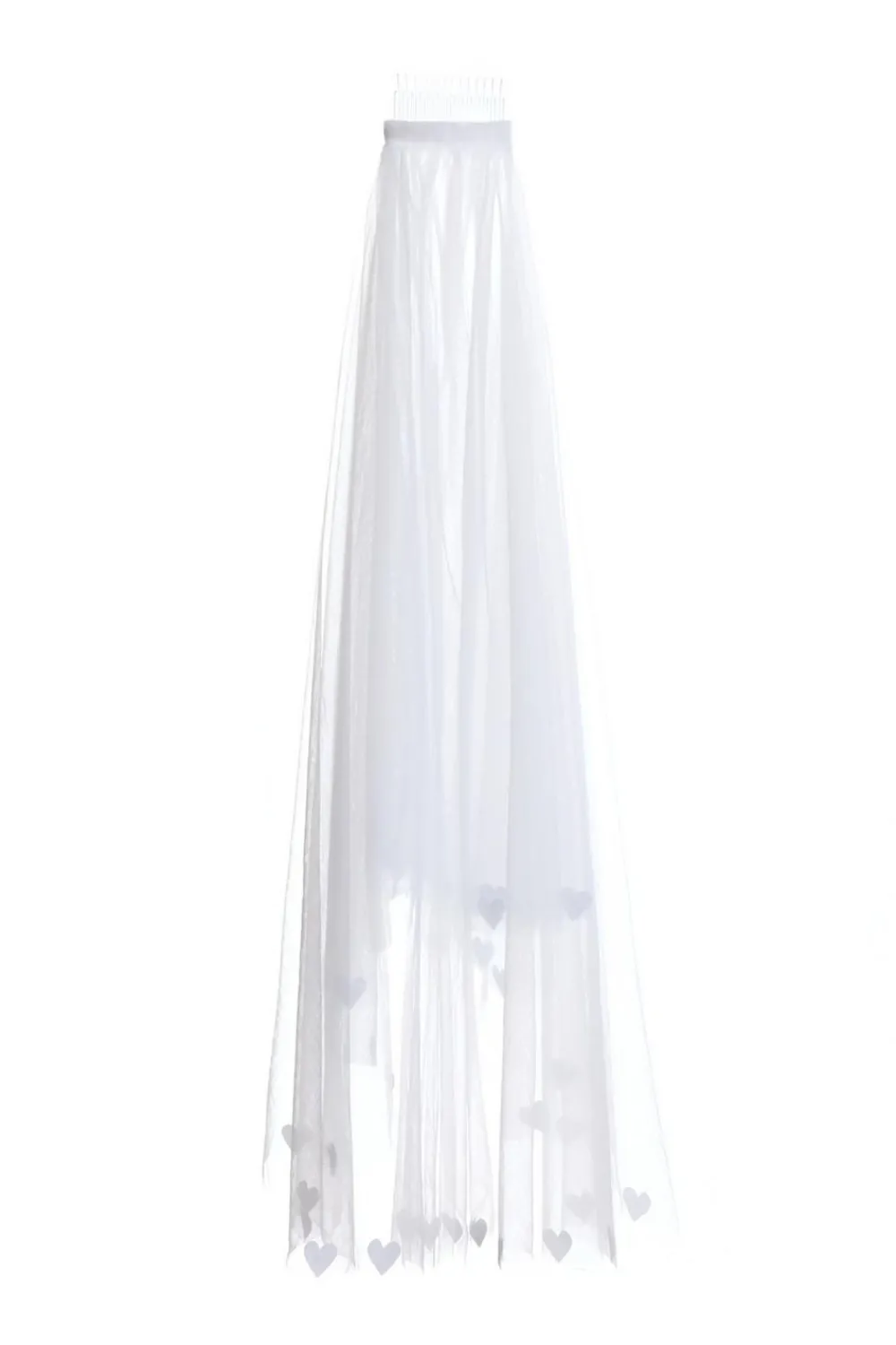 Quiz Wedding Accessories|Hair Accessories>Bridal White Heart Veil