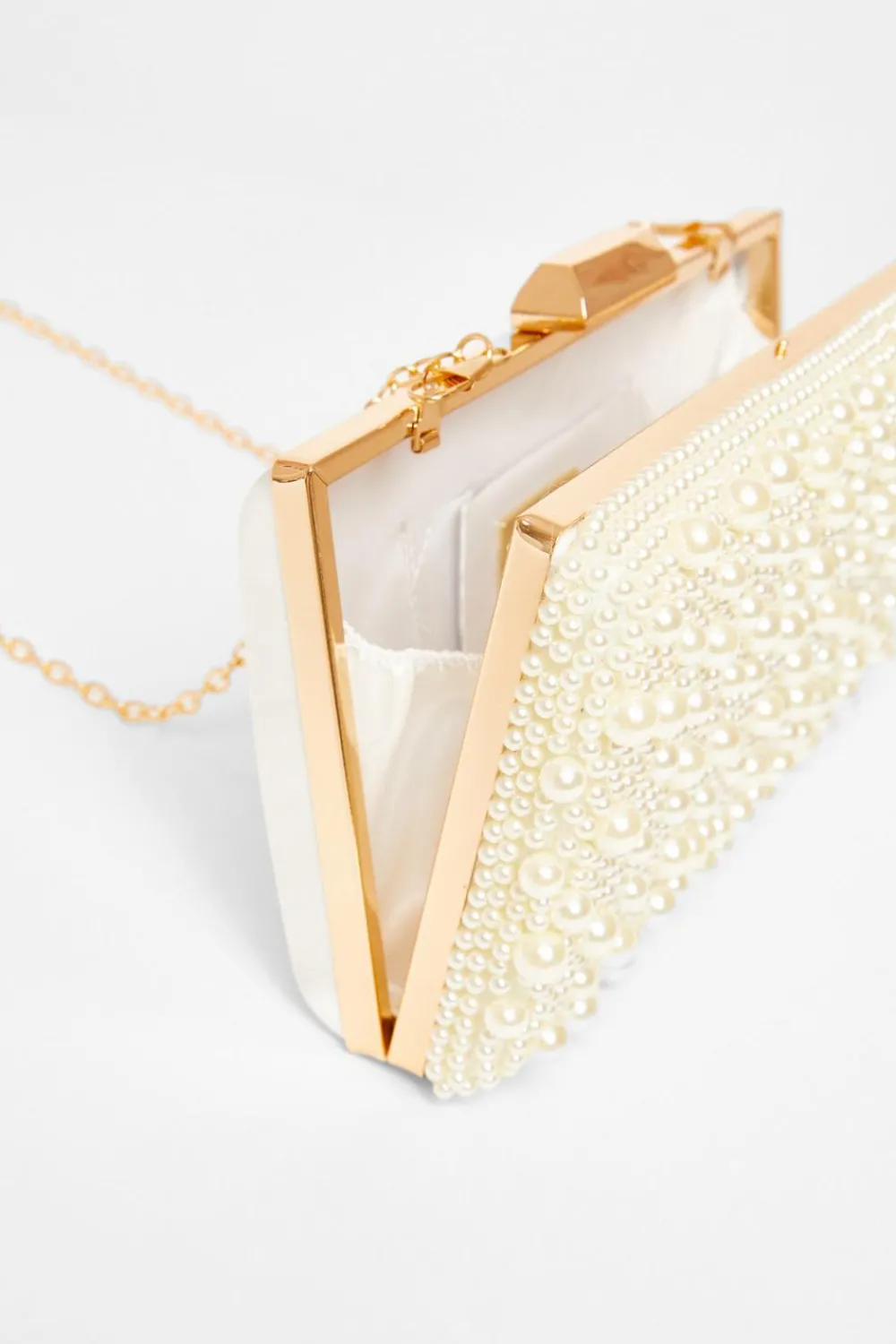 Quiz Wedding Accessories|Bride To Be>Bridal White Pearl Box Bag