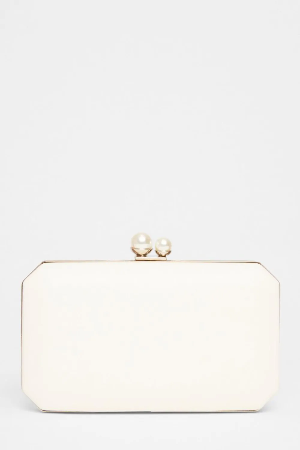 Quiz Wedding Accessories|Bride To Be>Bridal White Pearl Clasp Box Bag