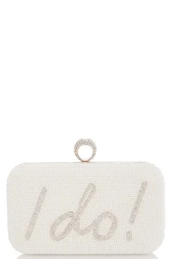 Quiz Wedding Accessories|Bride To Be>Bridal White Ring Box Bag