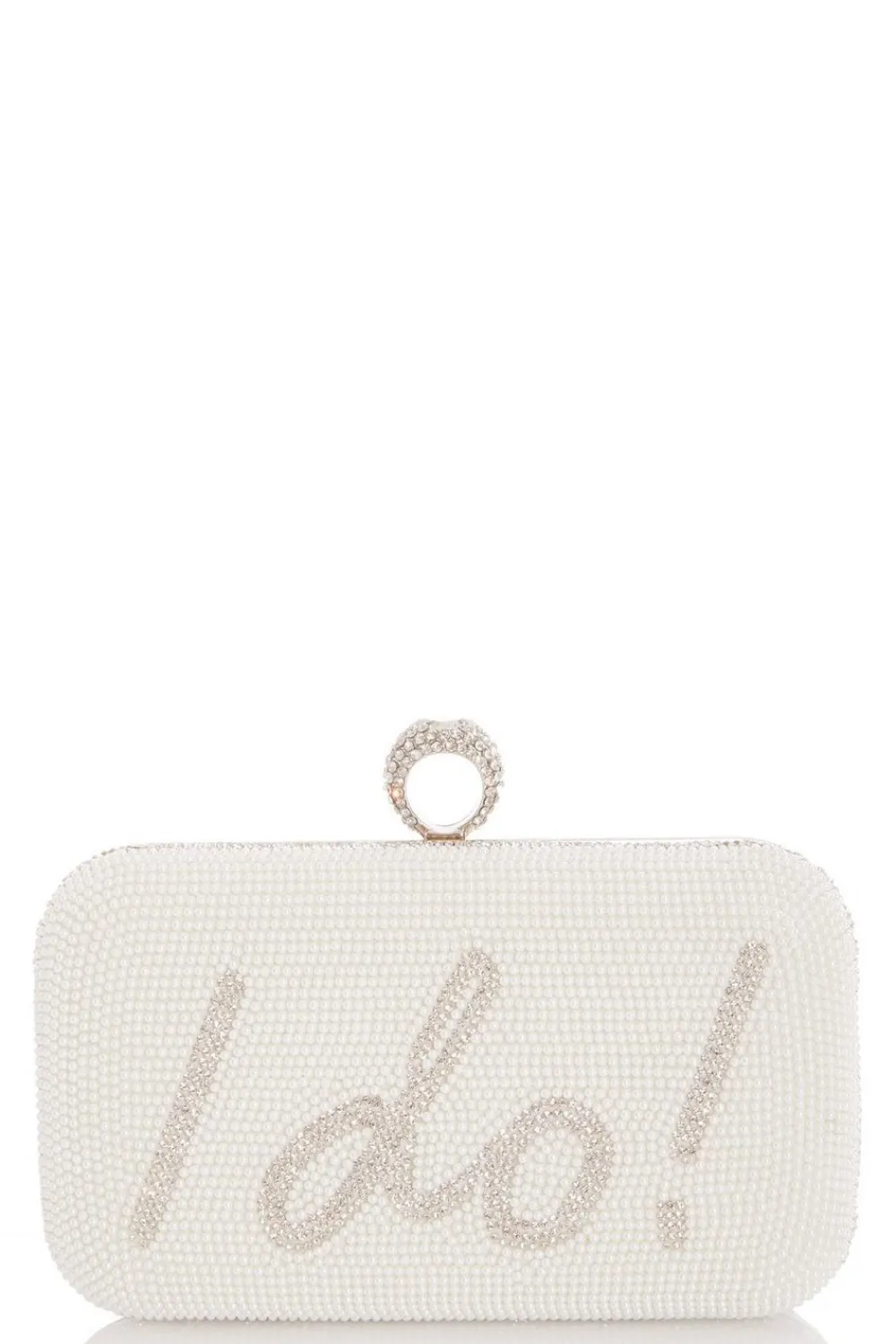 Quiz Wedding Accessories|Bride To Be>Bridal White Ring Box Bag