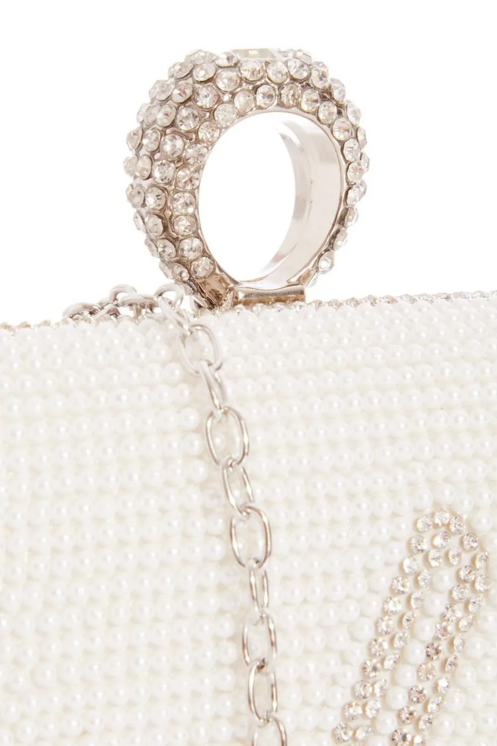 Quiz Wedding Accessories|Bride To Be>Bridal White Ring Box Bag