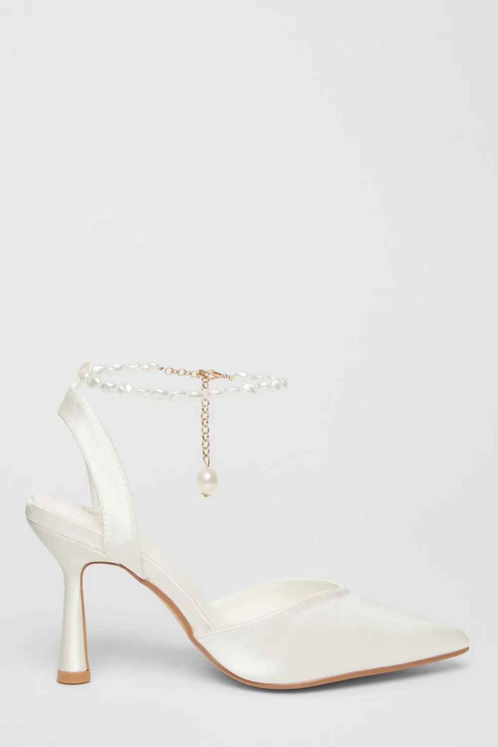 Quiz Occasion Shoes|Heels>Bridal White Satin Court Heels