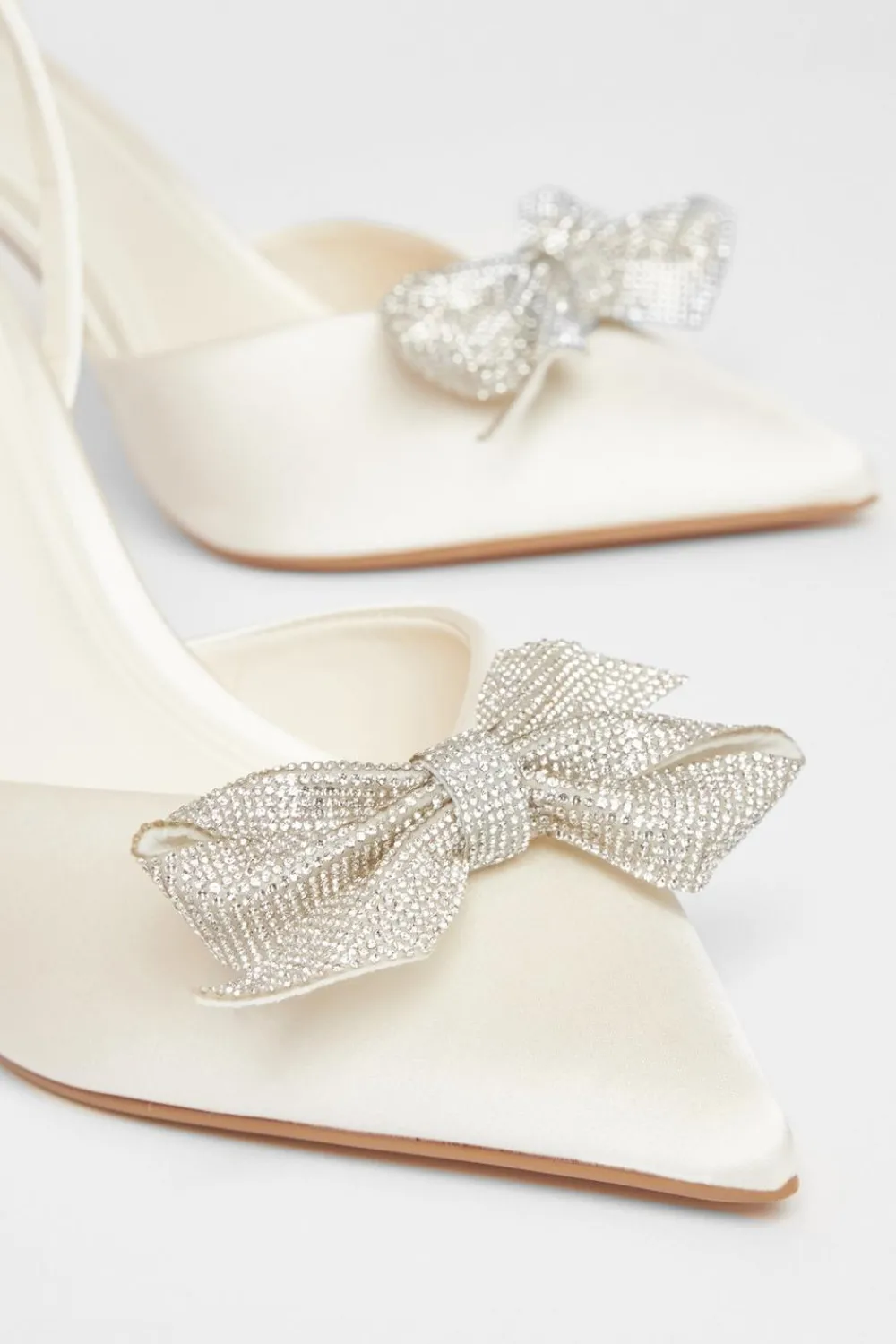 Quiz Occasion Shoes|Heels>Bridal White Satin Court Heels