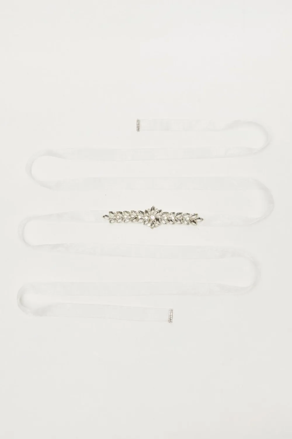 Quiz Wedding Accessories|Belts>Bridal White Satin Diamante Belt