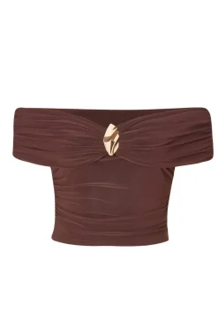 Quiz Going Out Tops|Crop Tops>Bardot Crop Top