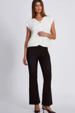 Quiz Trousers|Casual Clothing>Brown Belted Flared Trousers