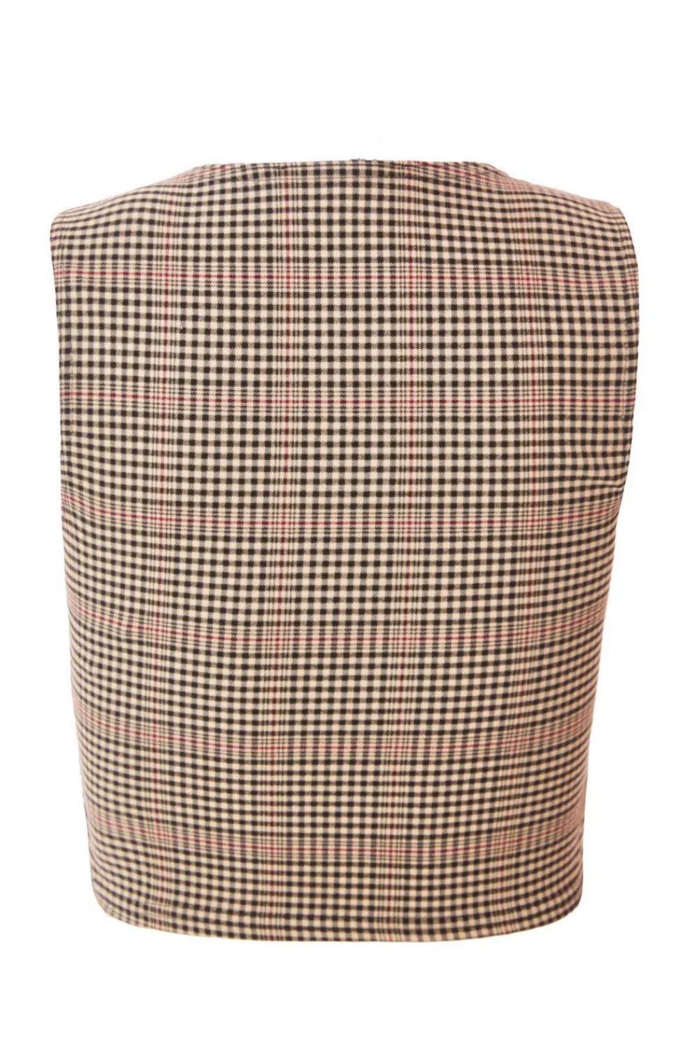 Quiz Crop Tops|Tops>Brown Checked Corset Top