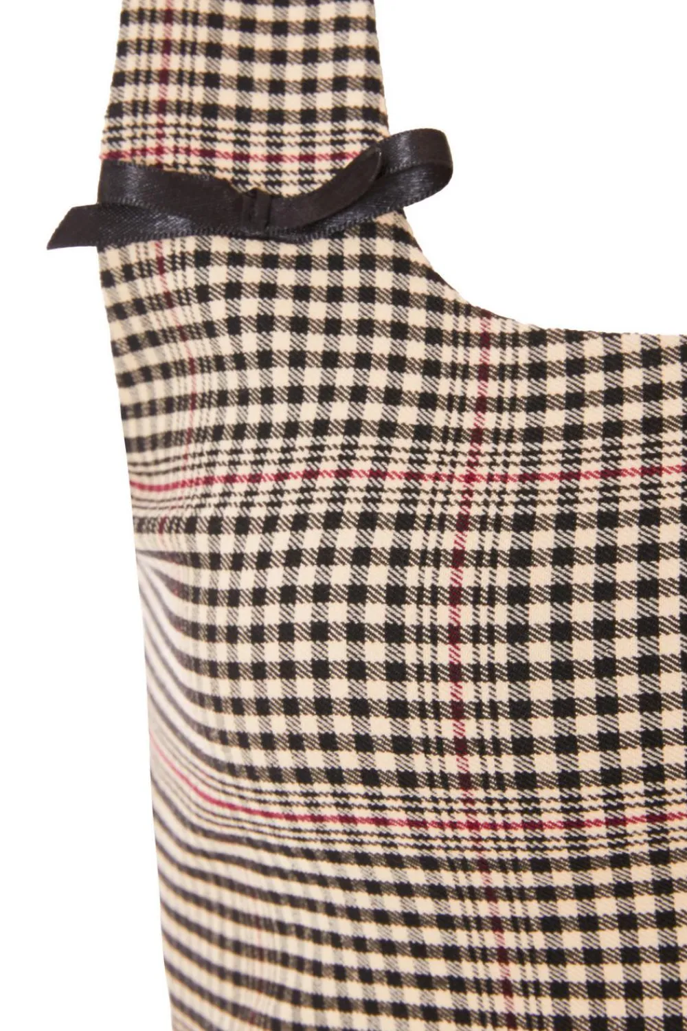 Quiz Crop Tops|Tops>Brown Checked Corset Top