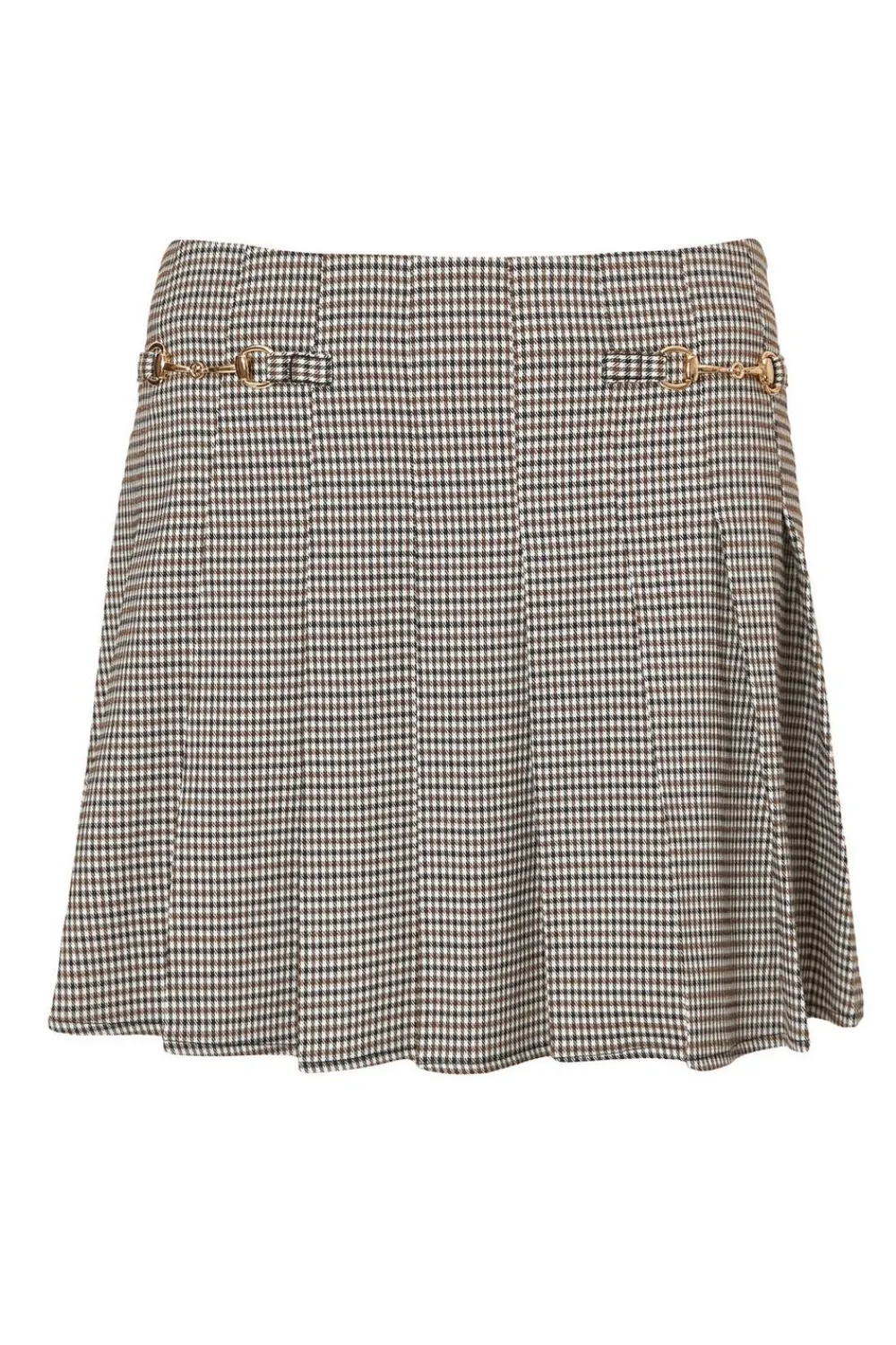 Quiz Workwear|Skirts>Brown Checked Mini Skirt