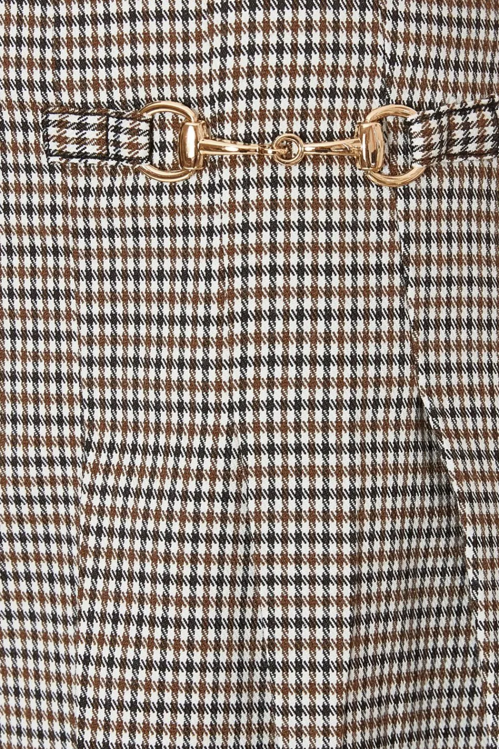Quiz Workwear|Skirts>Brown Checked Mini Skirt