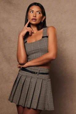Quiz Skirts|Going Out>Checked Mini Skirt