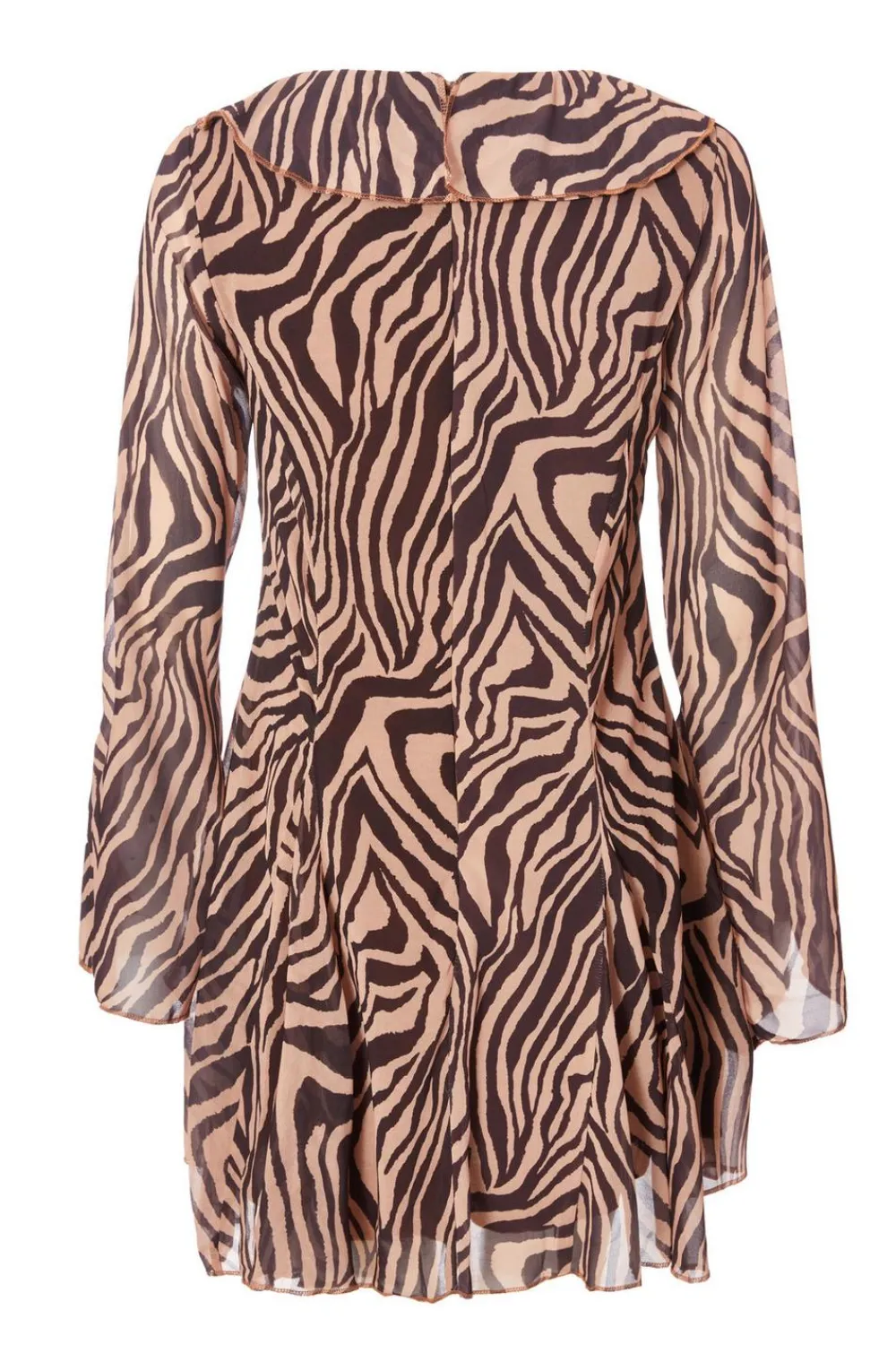 Quiz Summer Clothes|Going Out>Brown Chiffon Tiger Print Dress