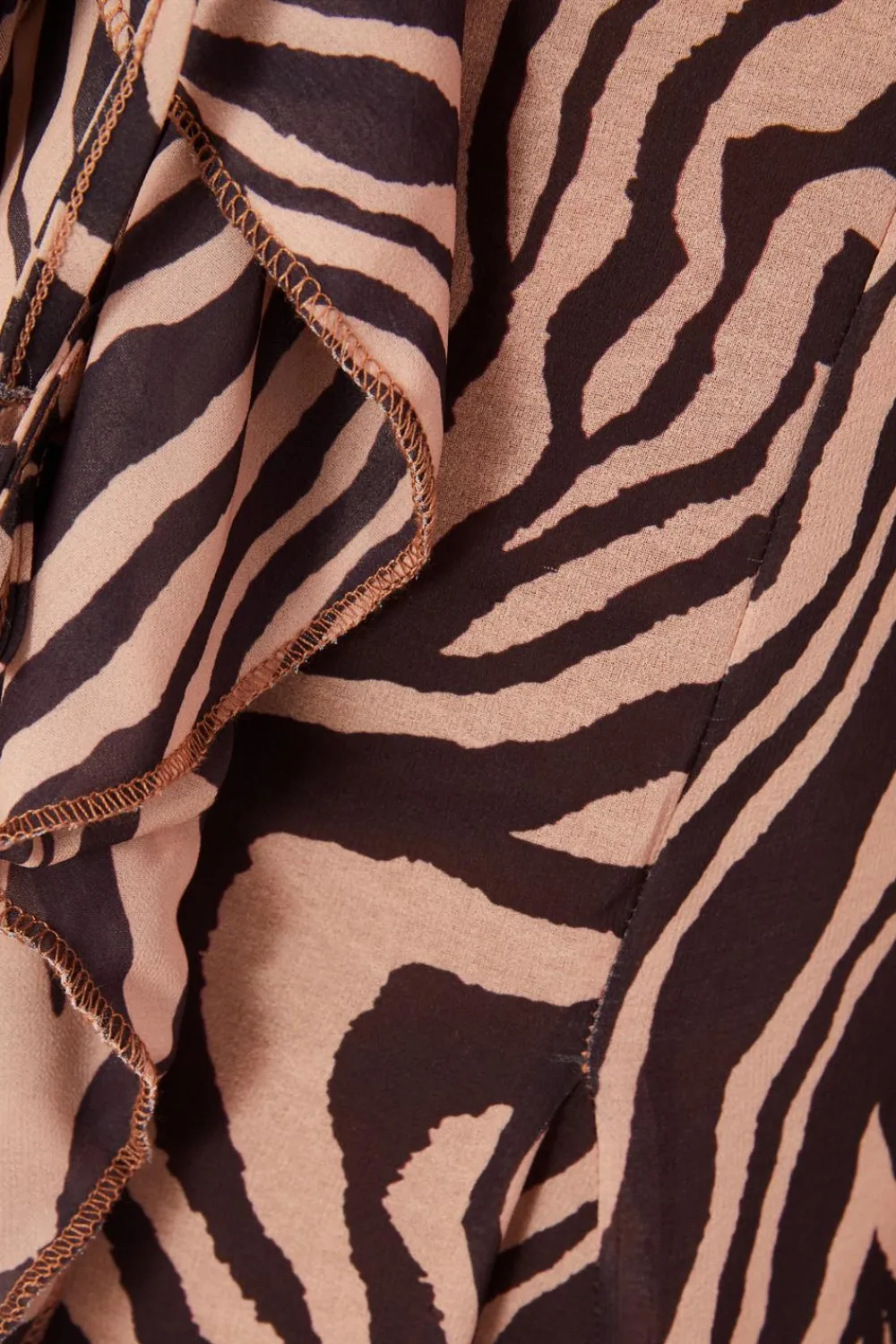 Quiz Summer Clothes|Going Out>Brown Chiffon Tiger Print Dress