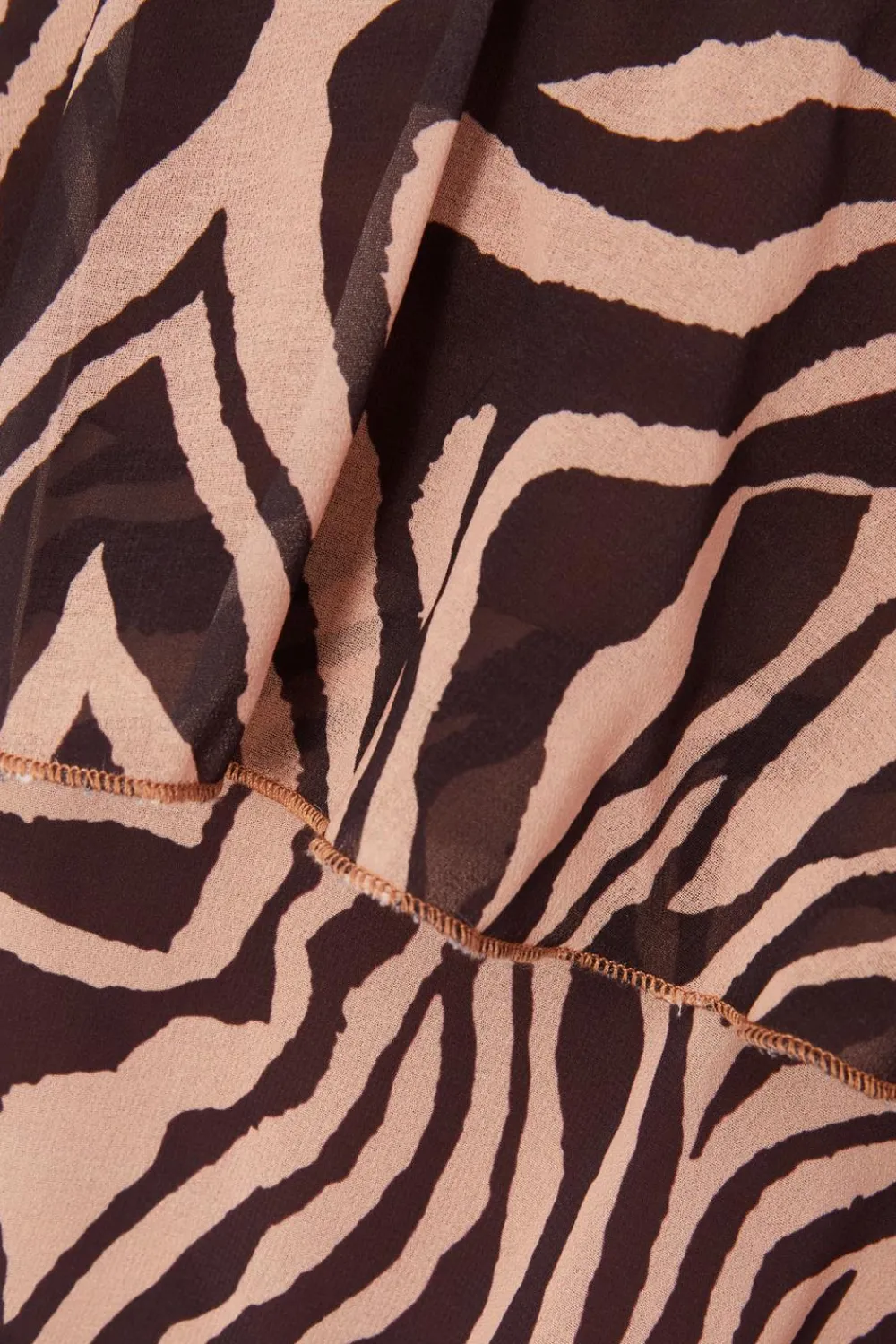 Quiz Skirts|Going Out>Brown Chiffon Tiger Print Skirt