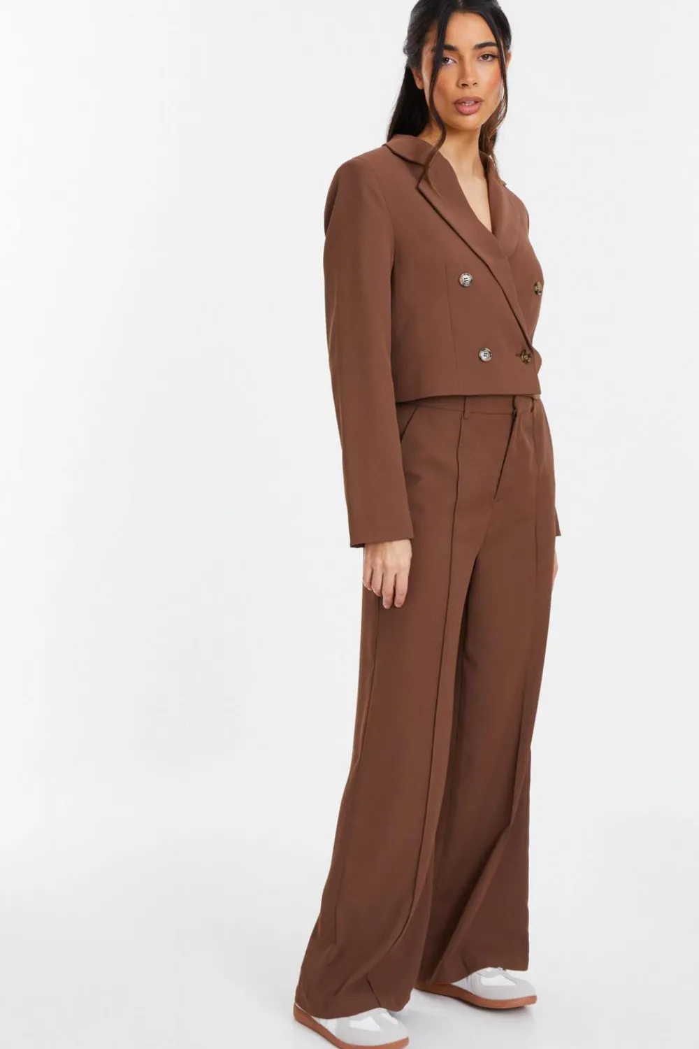 Quiz Jackets & Coats|Co-Ords>Cropped Tailored Blazer