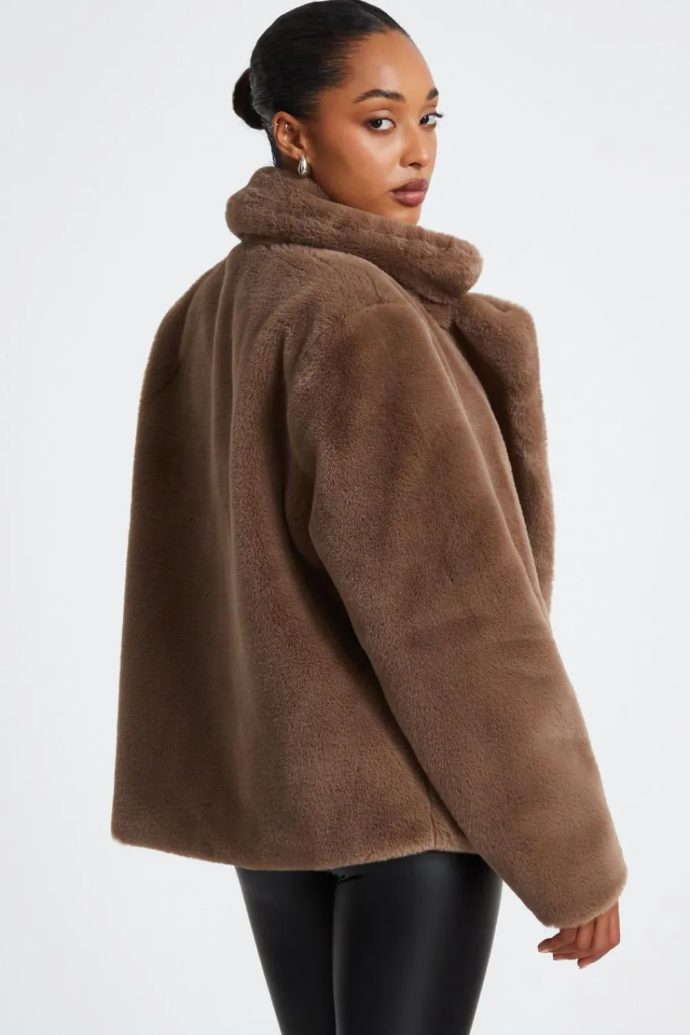 Quiz Jackets & Coats|Going Out>Brown Faux Fur Jacket