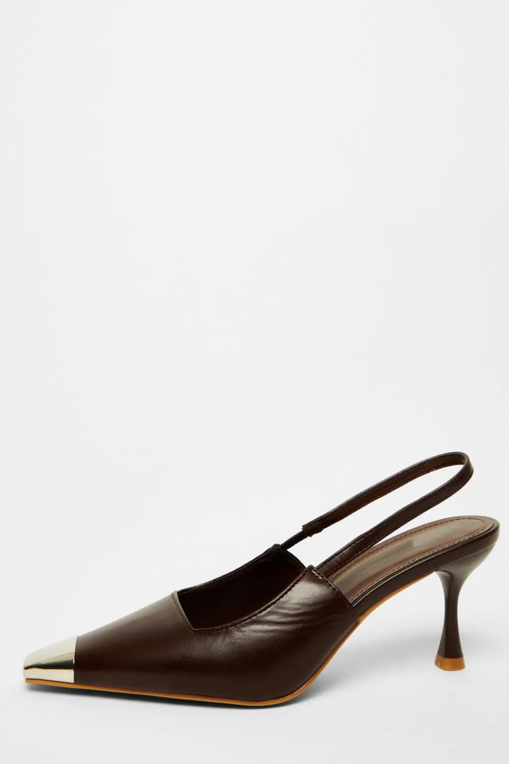 Quiz Heels>Faux Leather Court Heel