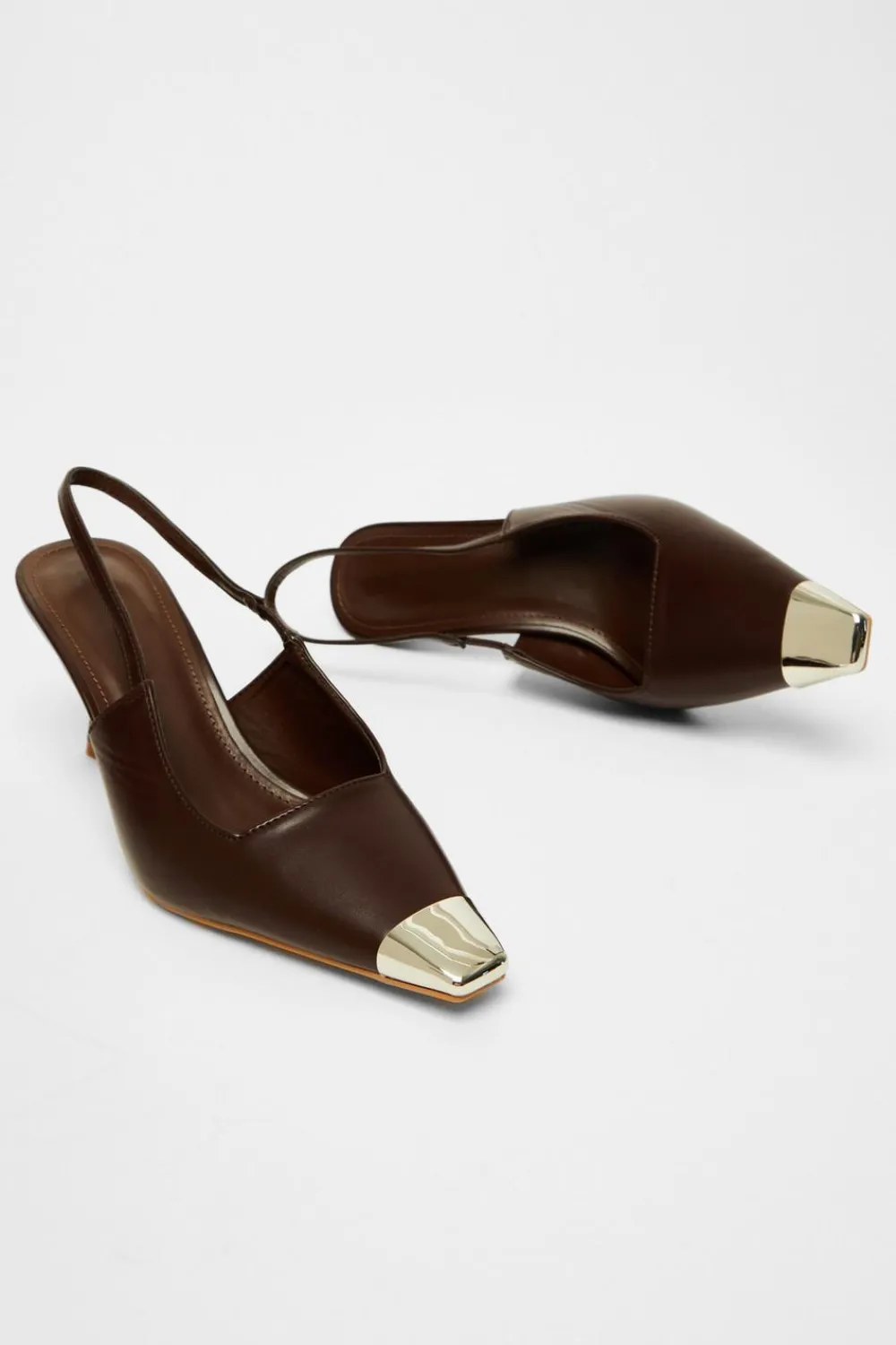 Quiz Heels>Faux Leather Court Heel