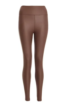 Quiz Trousers|Leggings>Brown Faux Leather Leggings
