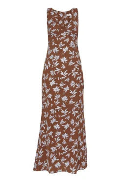 Quiz Day At The Races|Christening Guest>Brown Floral Midaxi Dress