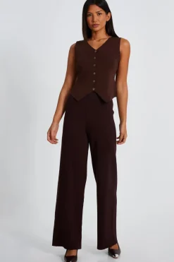Quiz Workwear|Trousers>Knit Wide Leg Trousers