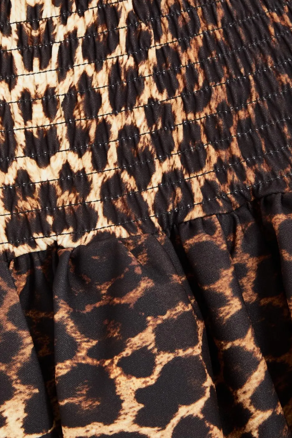 Quiz Skirts|Casual Clothing>Brown Leopard Print Frill Mini Skirt