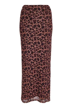 Quiz Skirts|Holiday>Brown Leopard Print Maxi Skirt