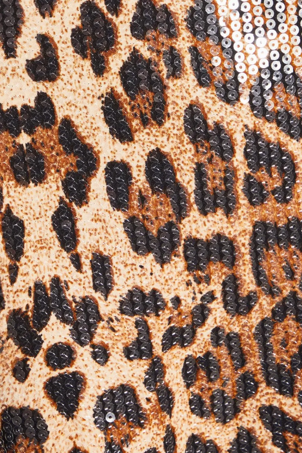 Quiz Mini Dresses|Going Out Dresses>Brown Leopard Sequin Mini Dress