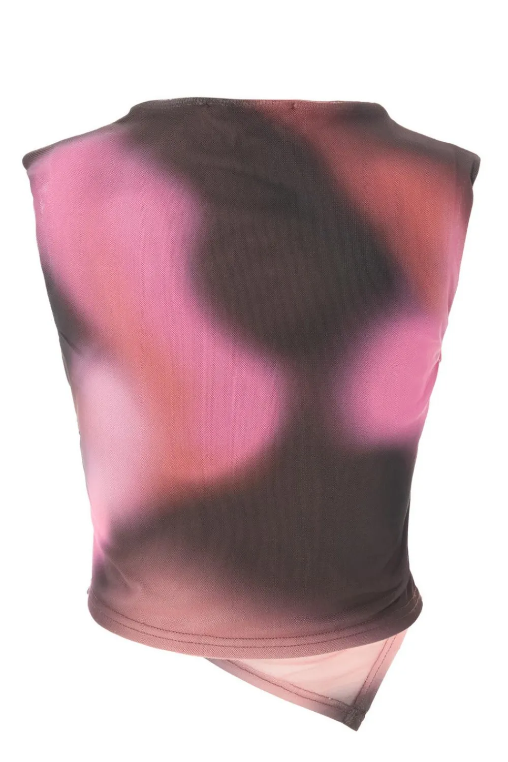 Quiz Going Out Tops|Crop Tops>Mesh Marble Print Crop Top