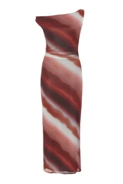 Quiz Holiday|Going Out>Brown Mesh Ombre Midaxi Dress