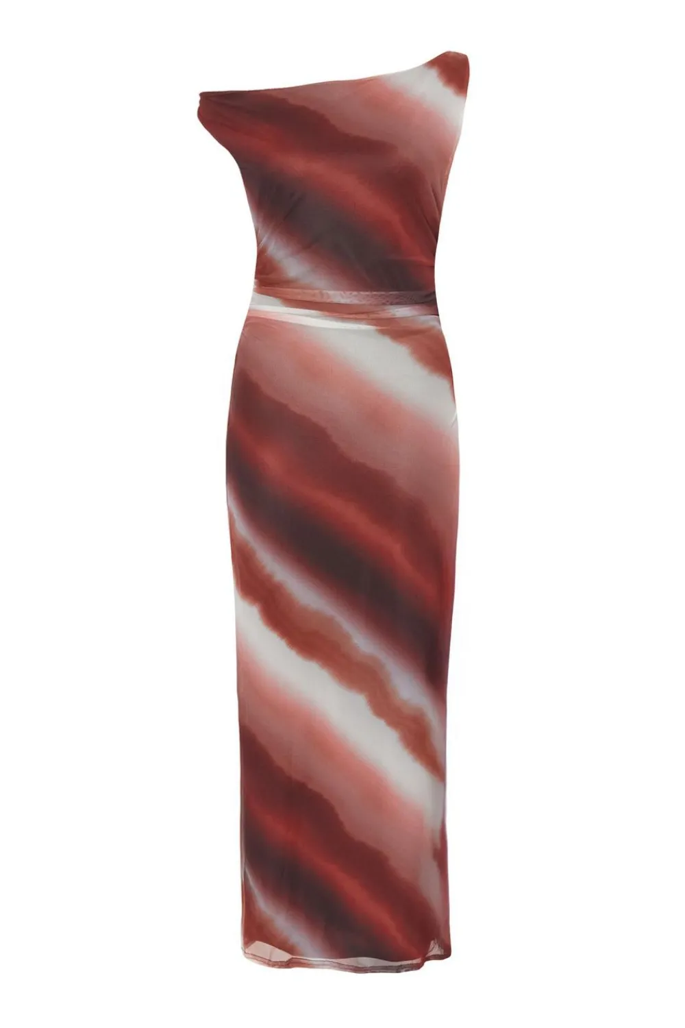 Quiz Holiday|Going Out>Brown Mesh Ombre Midaxi Dress