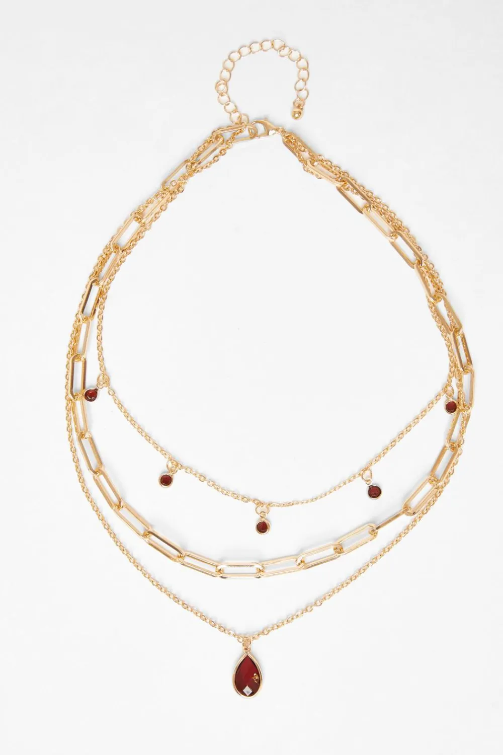 Quiz Jewellery>Brown Multi Stone Layered Necklace