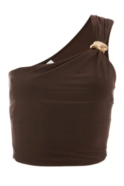 Quiz Going Out Tops|Tops>One Shoulder Crop Top