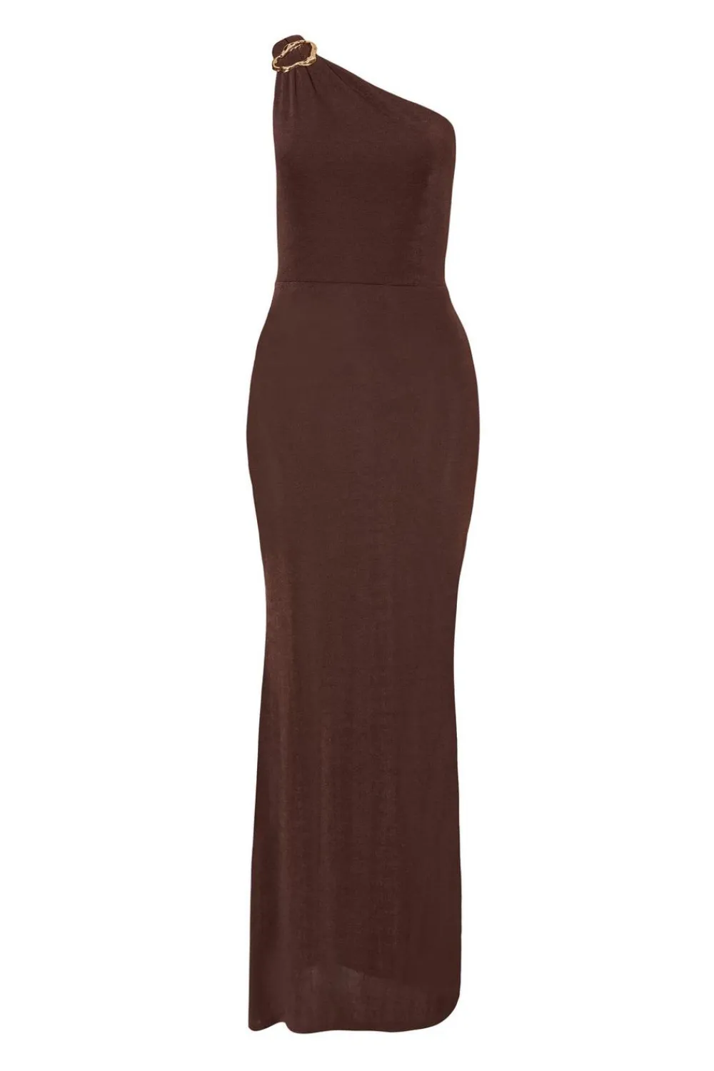Quiz Evening Dresses|Dresses>Brown One Shoulder Maxi Dress
