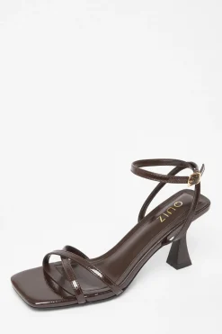 Quiz Heels>Patent Flared Heels