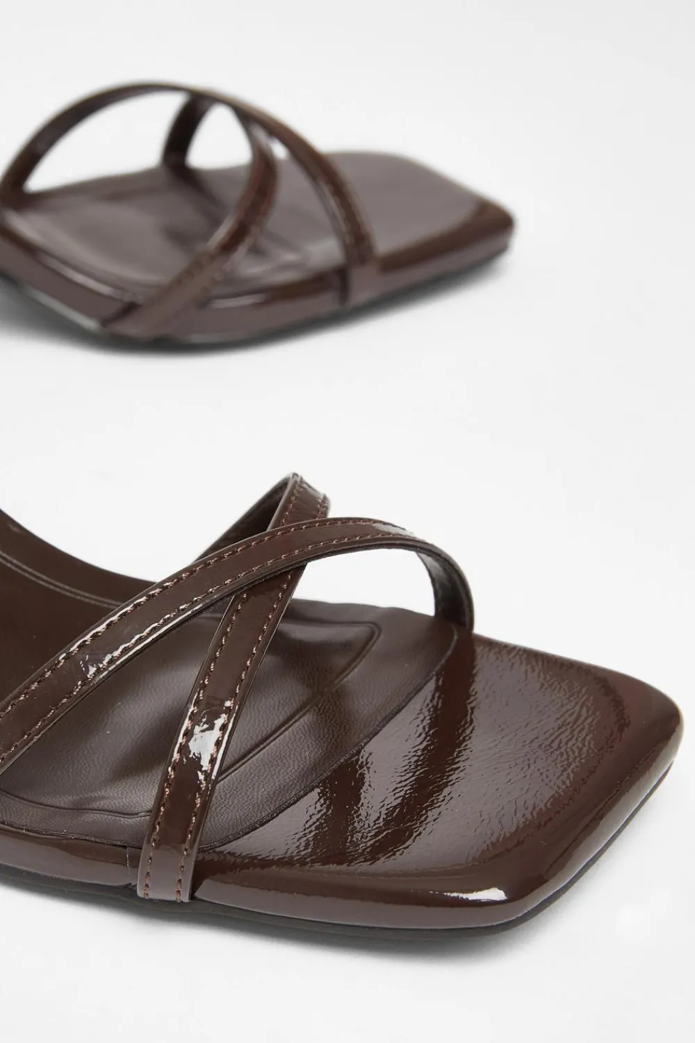 Quiz Heels>Patent Flared Heels