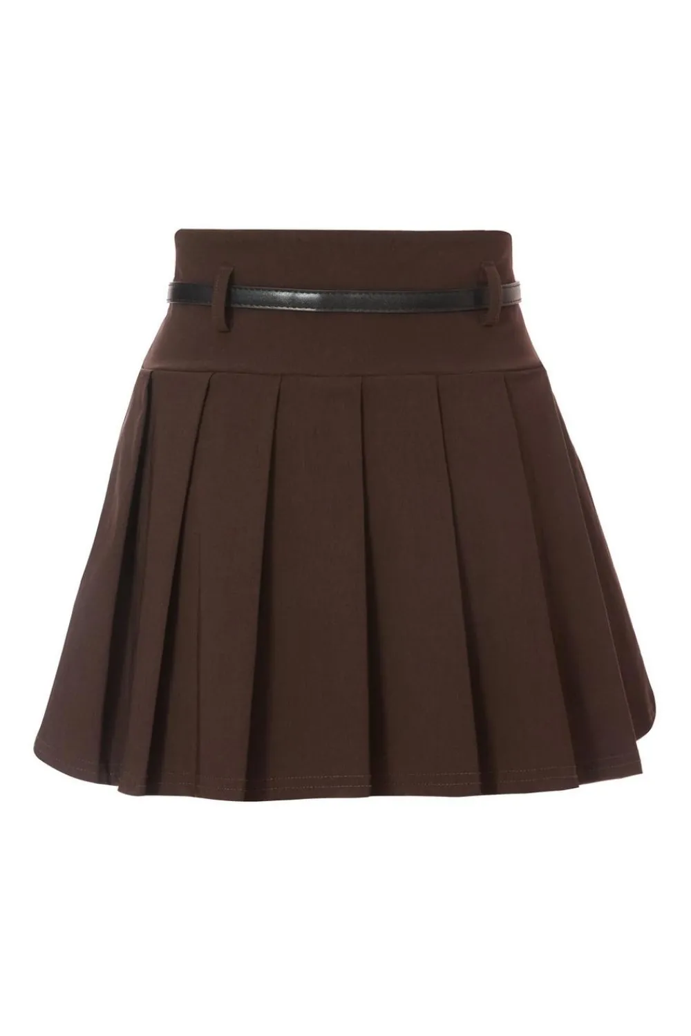 Quiz Workwear|Summer Clothes>Brown Pleated Mini Skirt