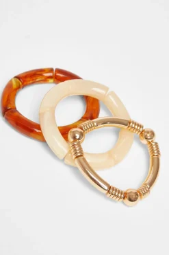 Quiz Jewellery|Holiday Accessories>Brown Resin Bracelet Set