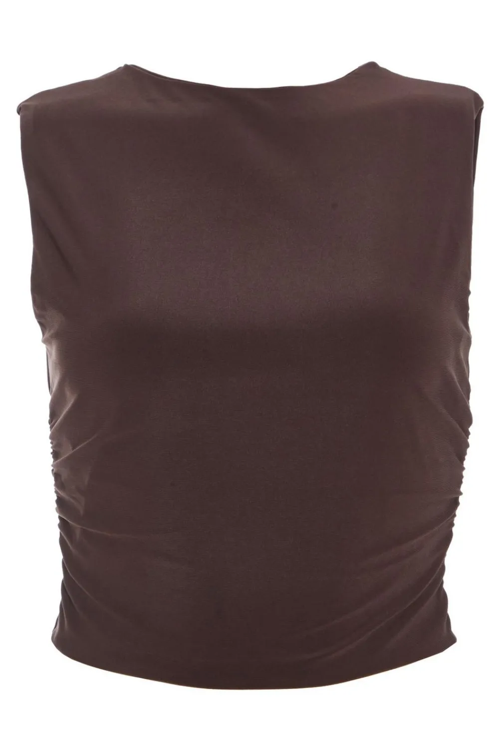 Quiz Summer Tops|Day Tops>Ruched Sleeveless Crop Top