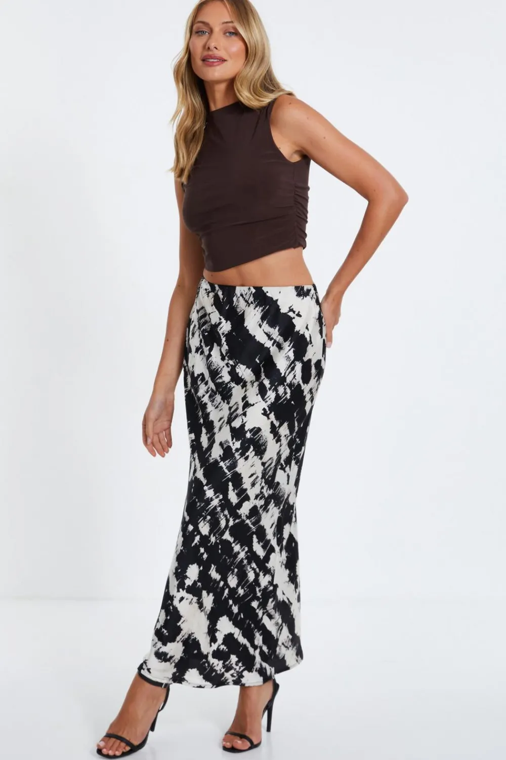 Quiz Summer Tops|Day Tops>Ruched Sleeveless Crop Top