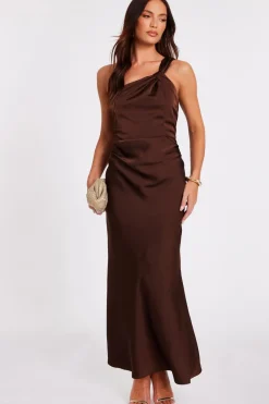 Quiz Evening Dresses|Day At The Races>Satin One Shoulder Midaxi Dress