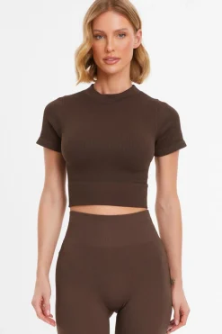 Quiz T-Shirts|Day Tops>Seamless Crop Top