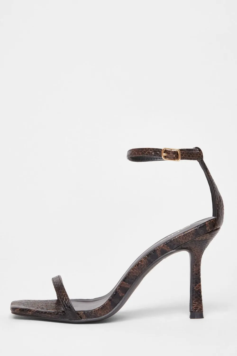 Quiz Heels>Snake Print Barely There Heels