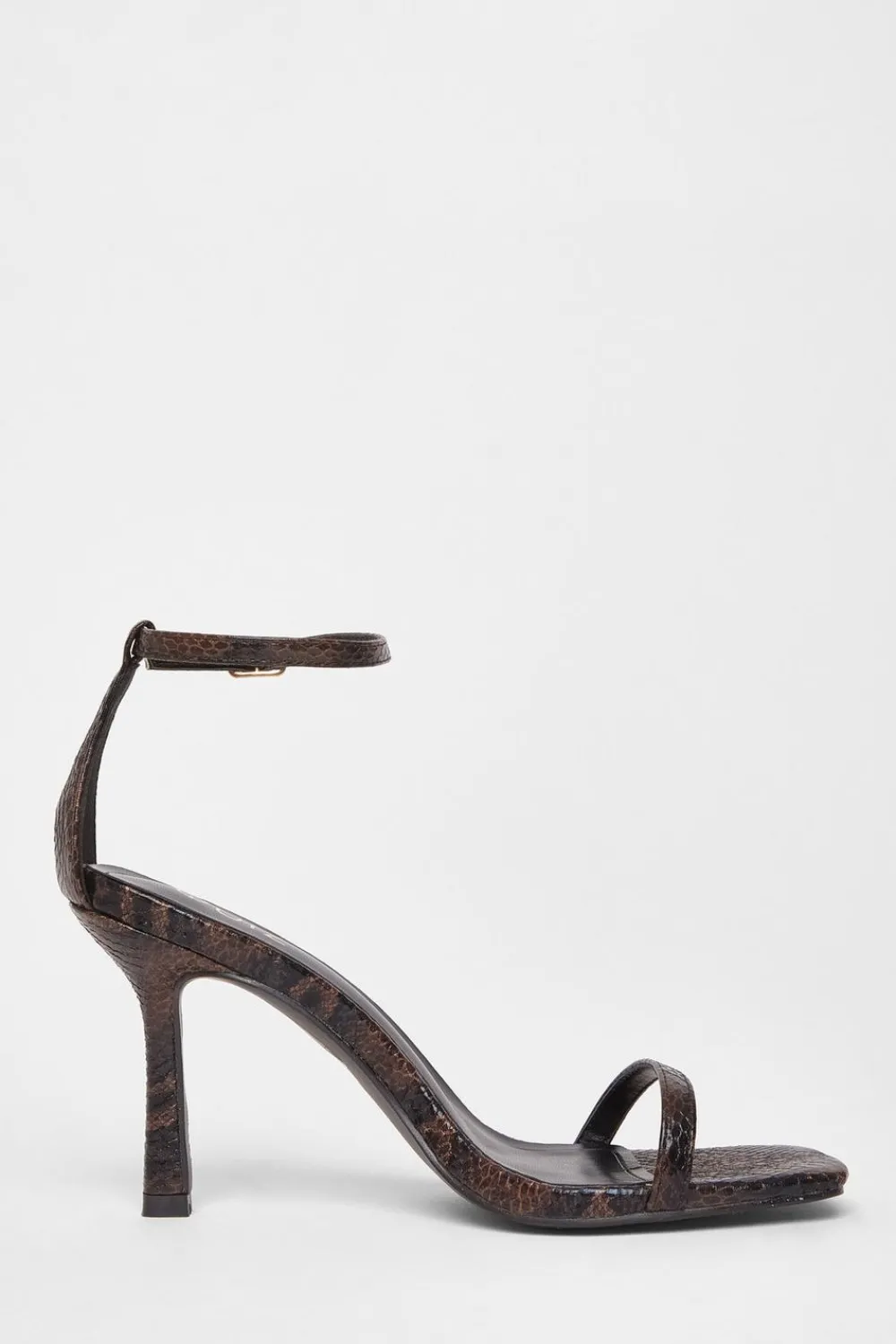 Quiz Heels>Snake Print Barely There Heels